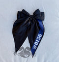 Thin Blue Line Bow Clip Custom MEDIUM