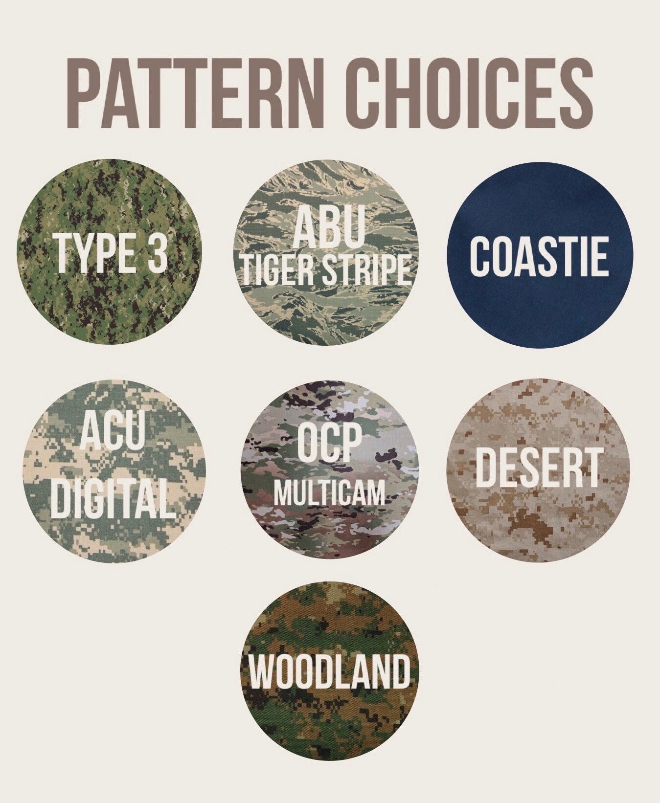 Military Bow Clip Custom Embroidery