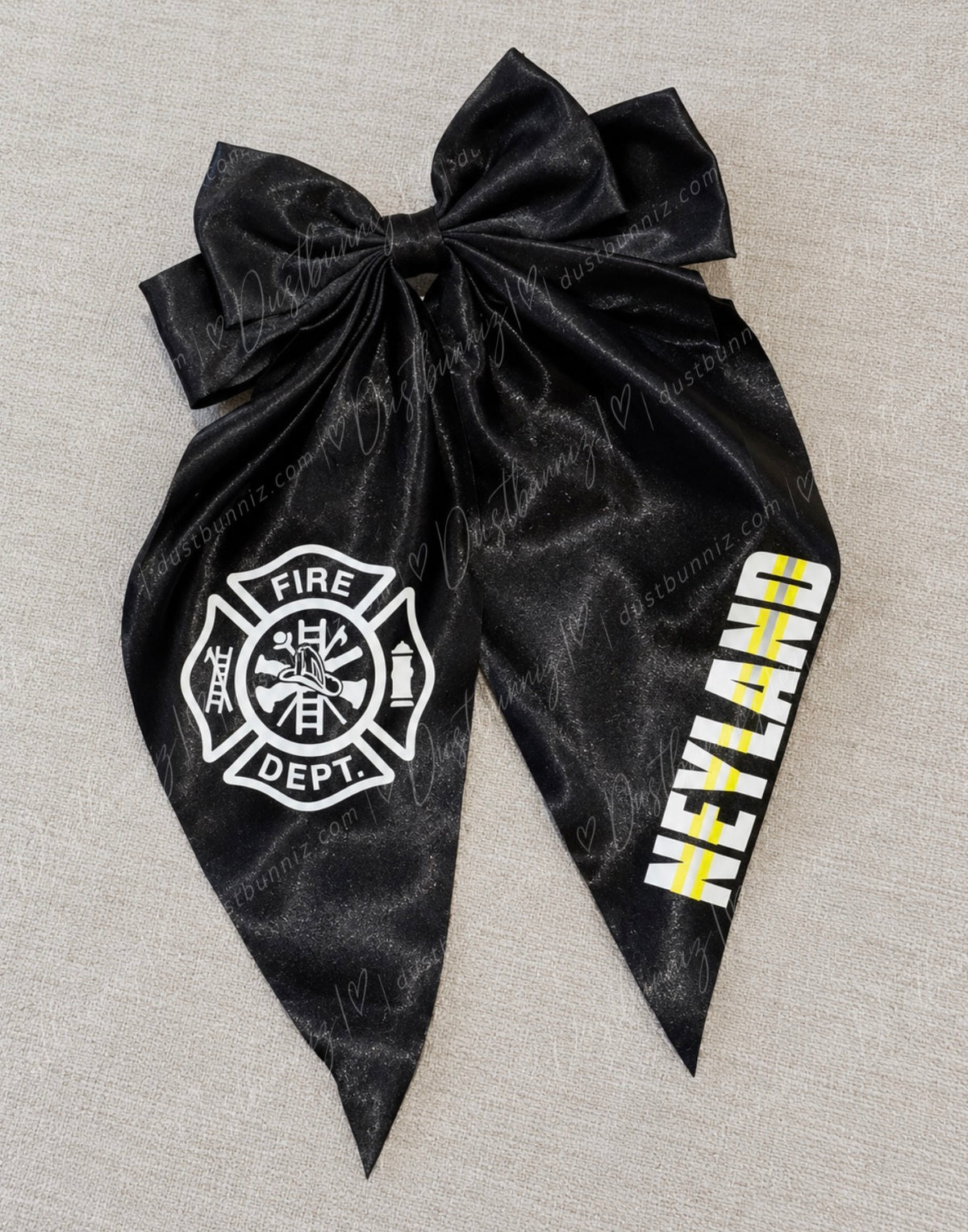 Custom Firefighter Bow Clip MEDIUM