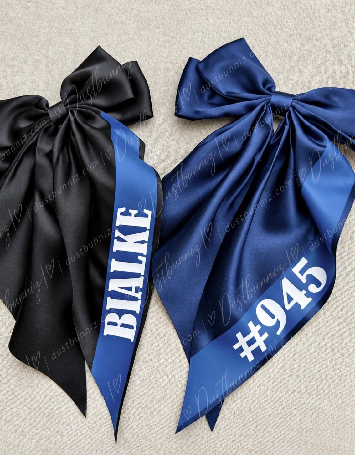 Thin Blue Line Bow Clip Custom MEDIUM