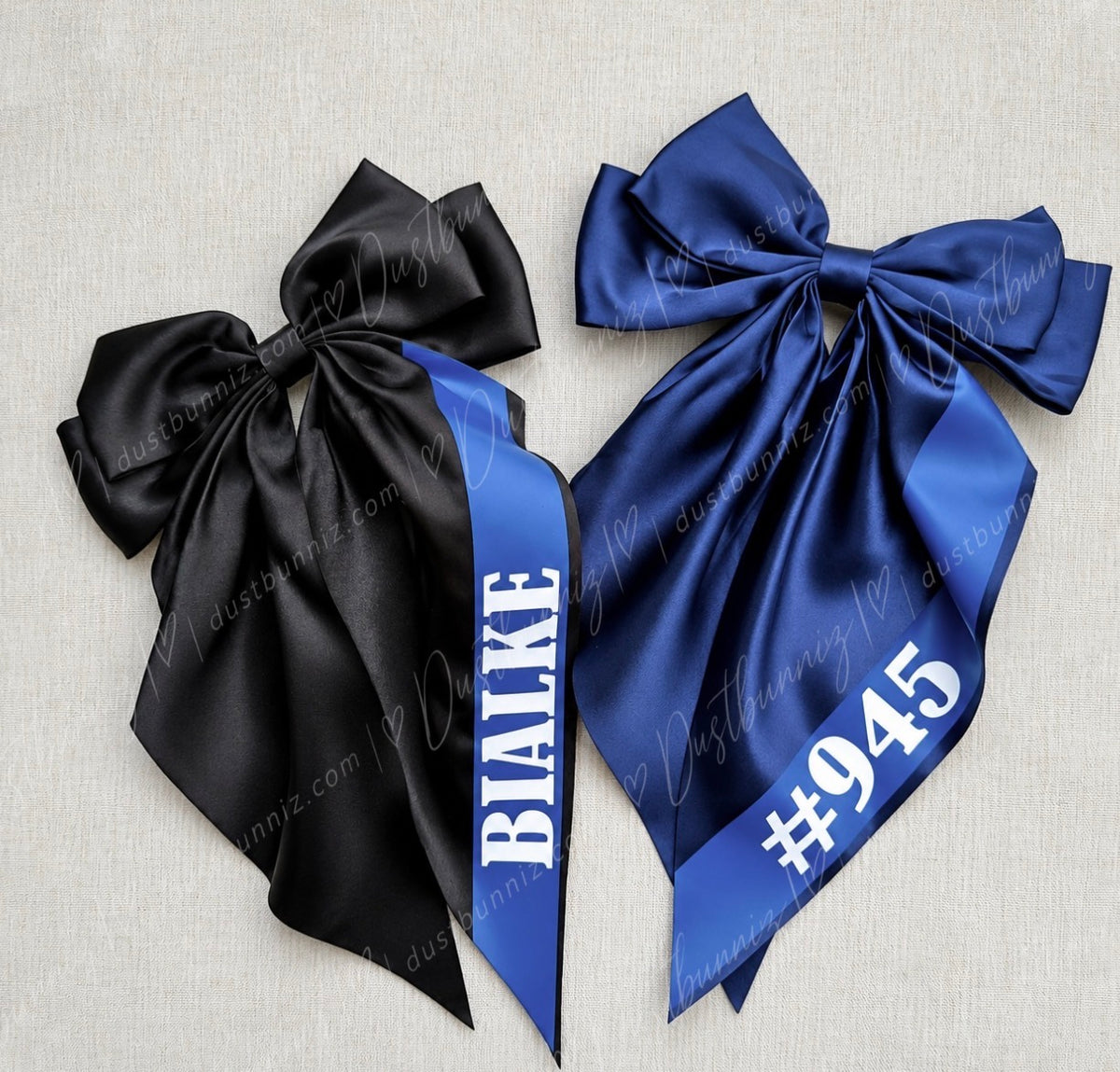 Thin Blue Line Bow Clip Custom MEDIUM